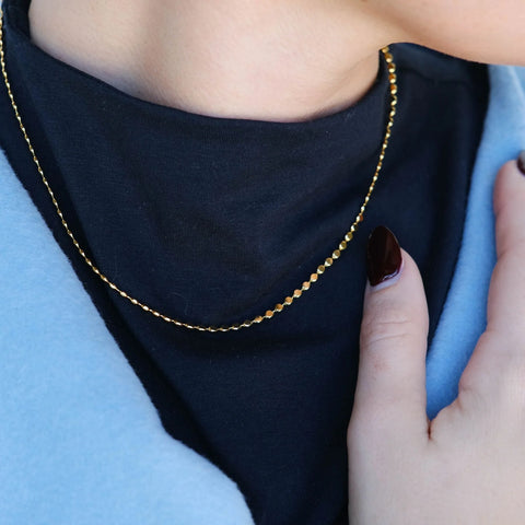 Roxie Disc Chain Necklace | Gold