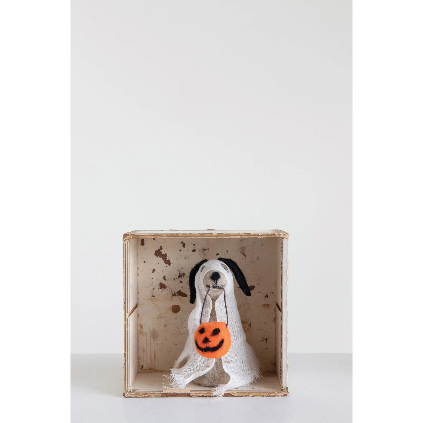 Ghost Wool Felt Dog