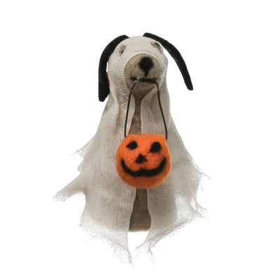 Ghost Wool Felt Dog