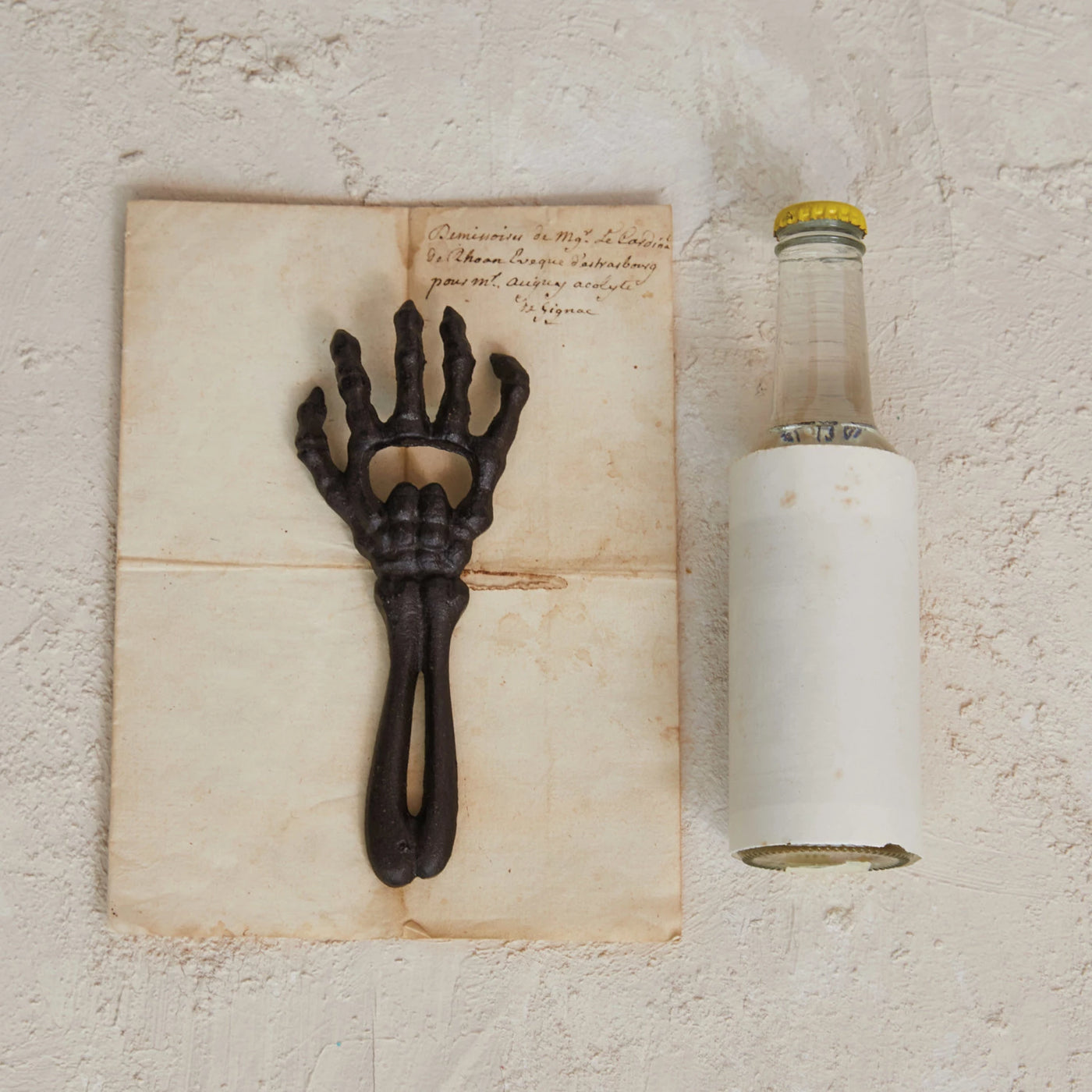 Cast Iron Skeleton Arm Bottle Opener