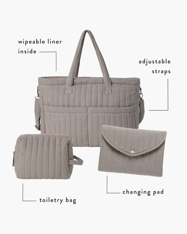 Diaper Bag | Indigo Gingham