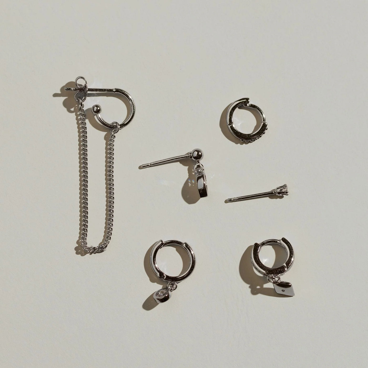 Assorted Dainty Earring Set | Silver