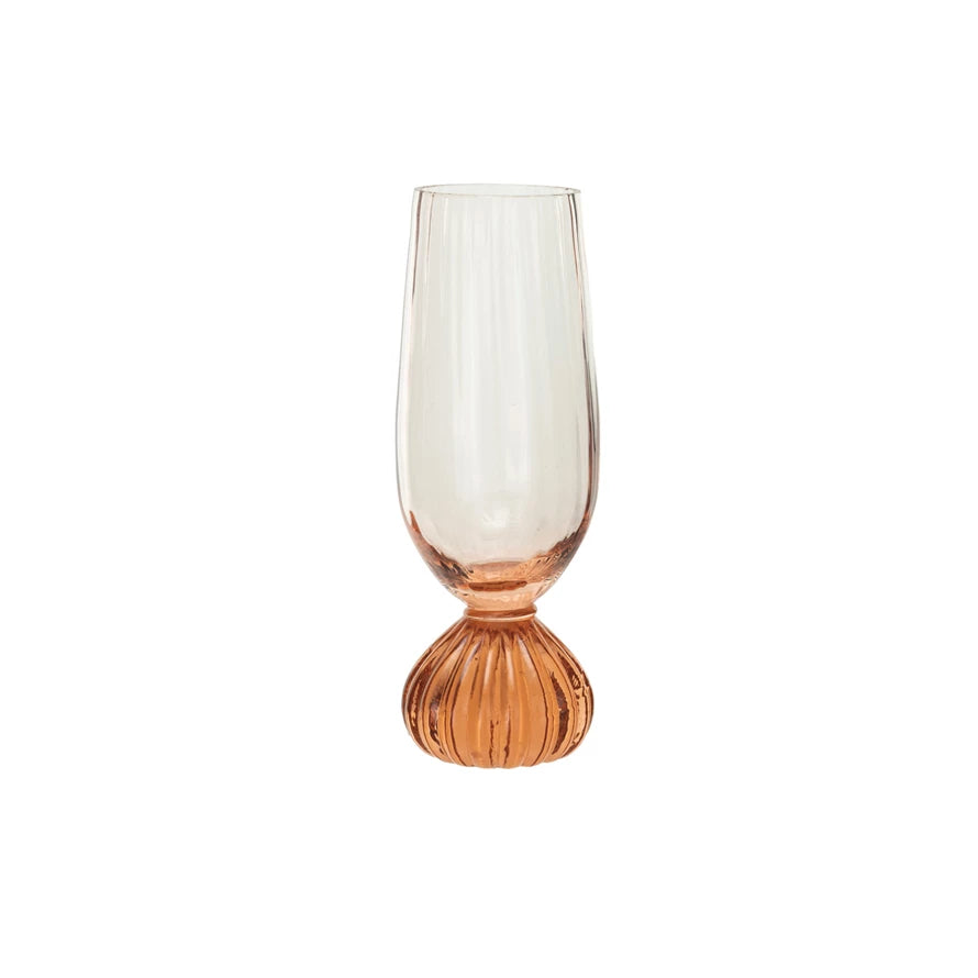 8 oz. Ribbed Footed Champagne Glass