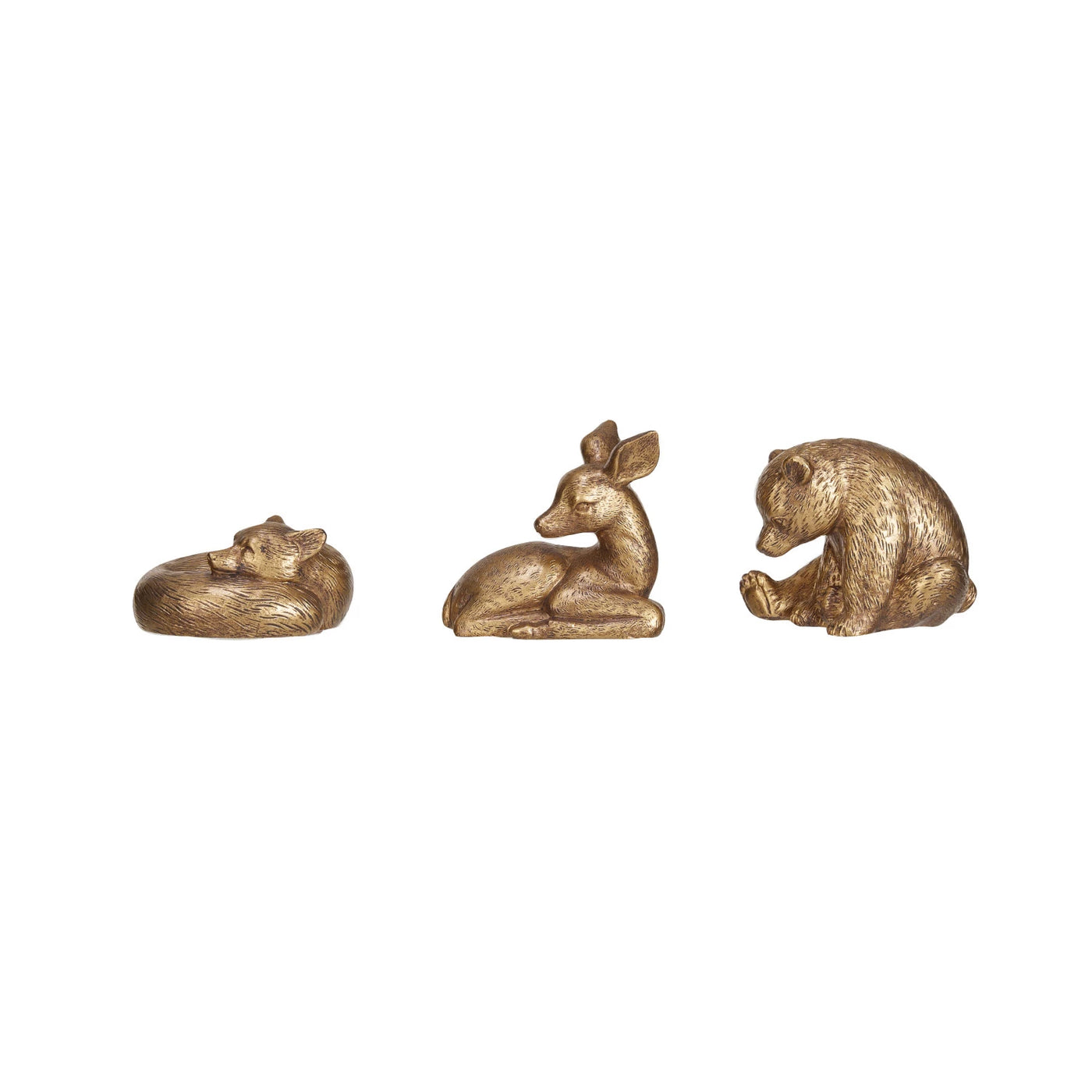 Sleepy Antique Gold Animals